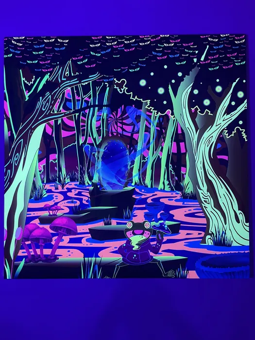 Glowing forest artwork
