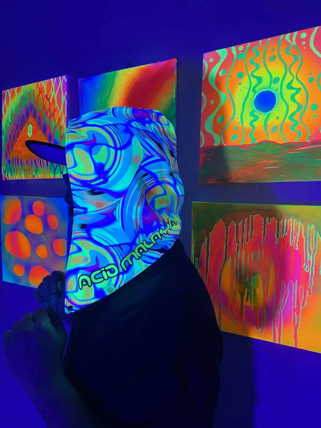 Acid Reversable Hoodie — White Spiral