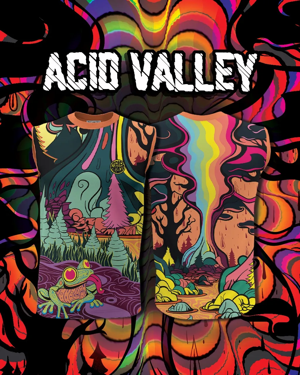 Acid Valley tank, front and back print