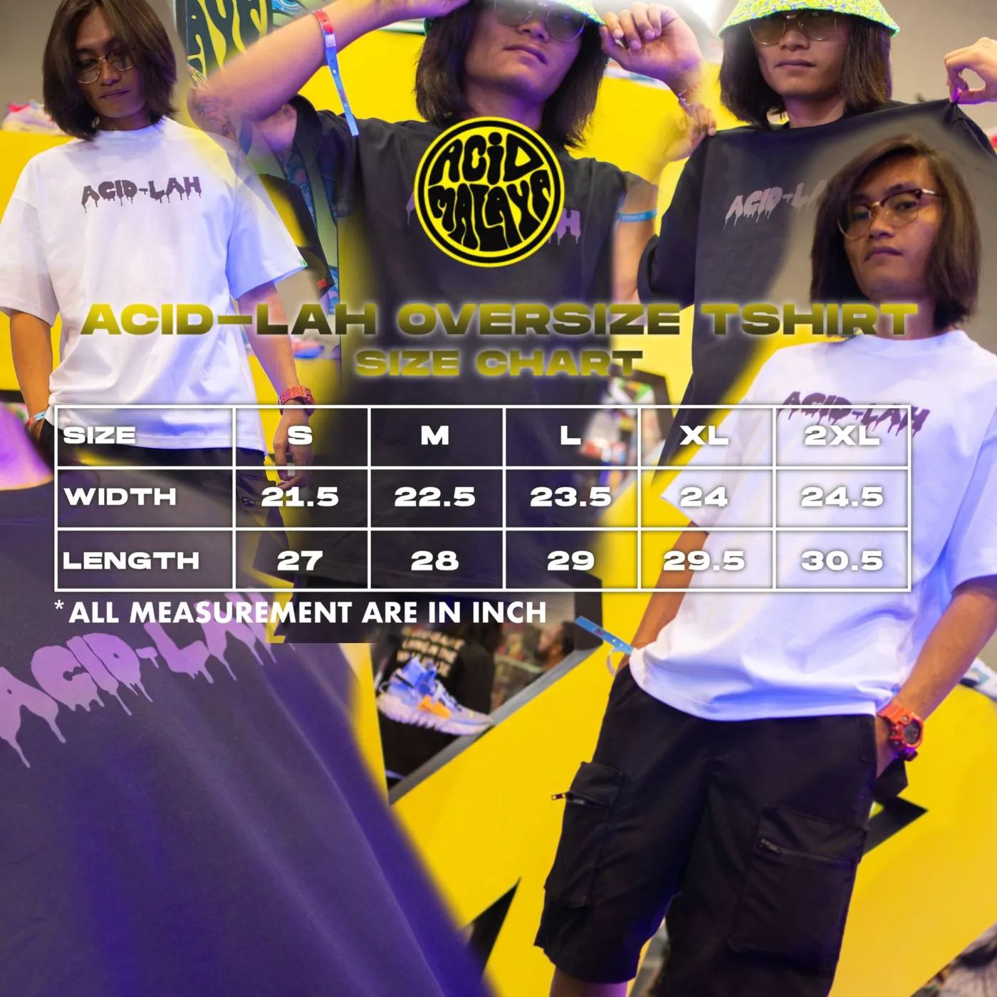 Acid-Lah Oversize Tee (White) — photo 4