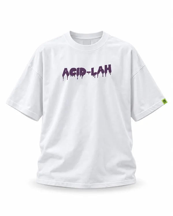 Acid-Lah Oversize Tee (White)